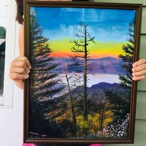 Original of smoky mountain sunset